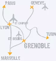 Carte pour situer Grenoble